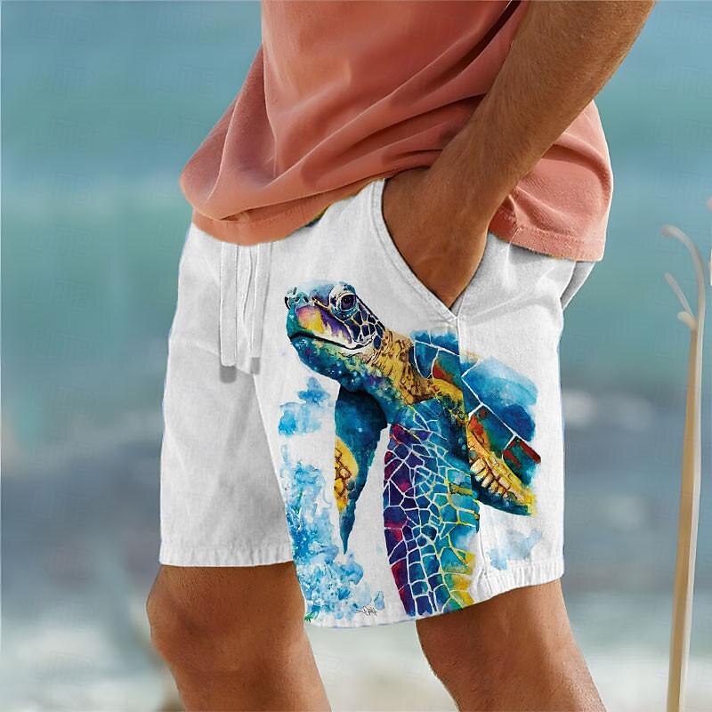 Bañador tipo pantalón corto con diseño de tortuga