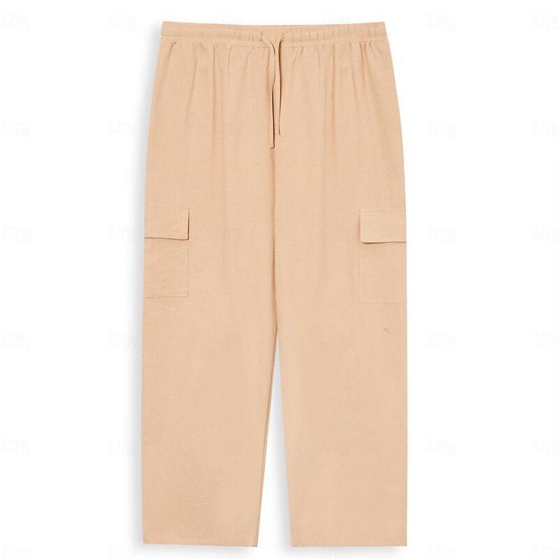 Multi-Pocket Straight-Leg Cargo Pants