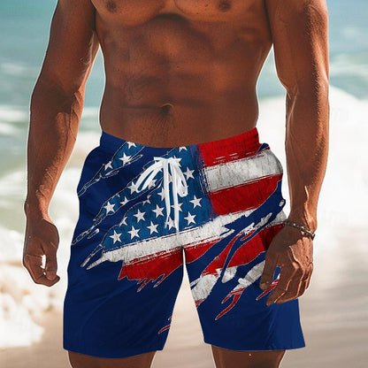 American Flag Swimming Trunks Board Shorts