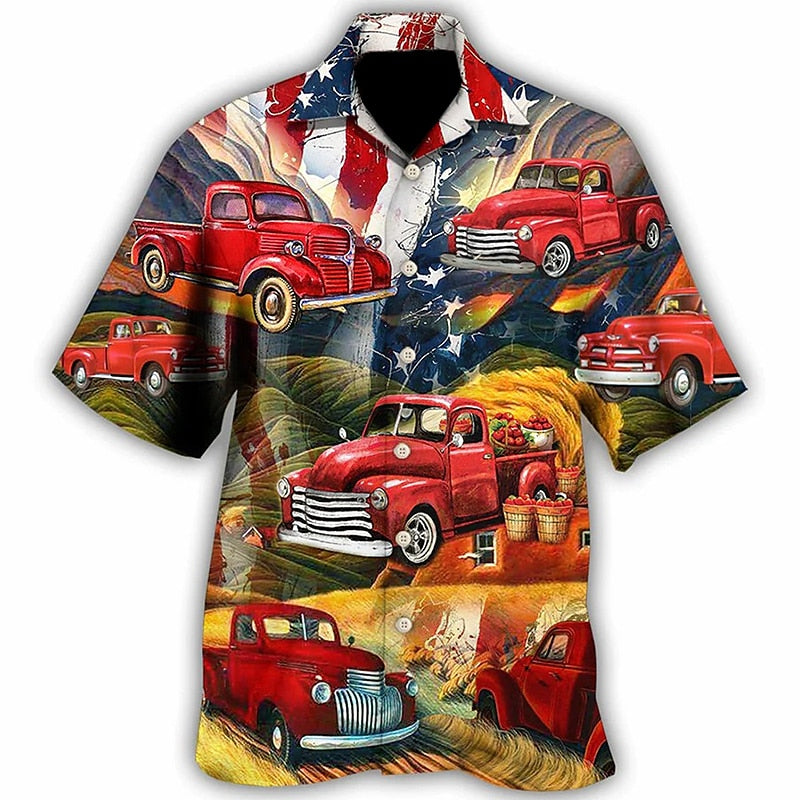 Car Summer Hawaiian Aloha Shirt