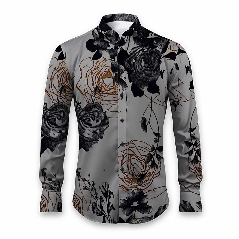 Floral Long Sleeve Casual Shirt