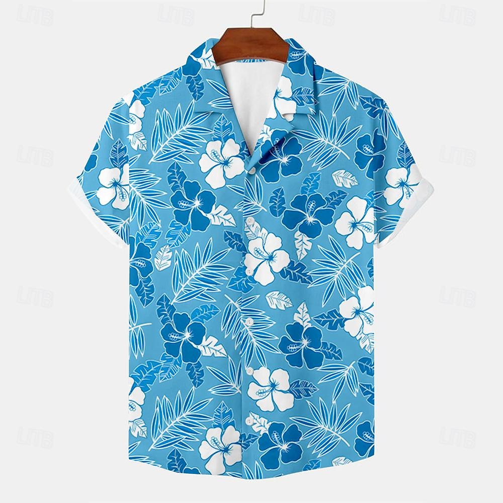 Floral Tropical Flowers Vacation Shirt