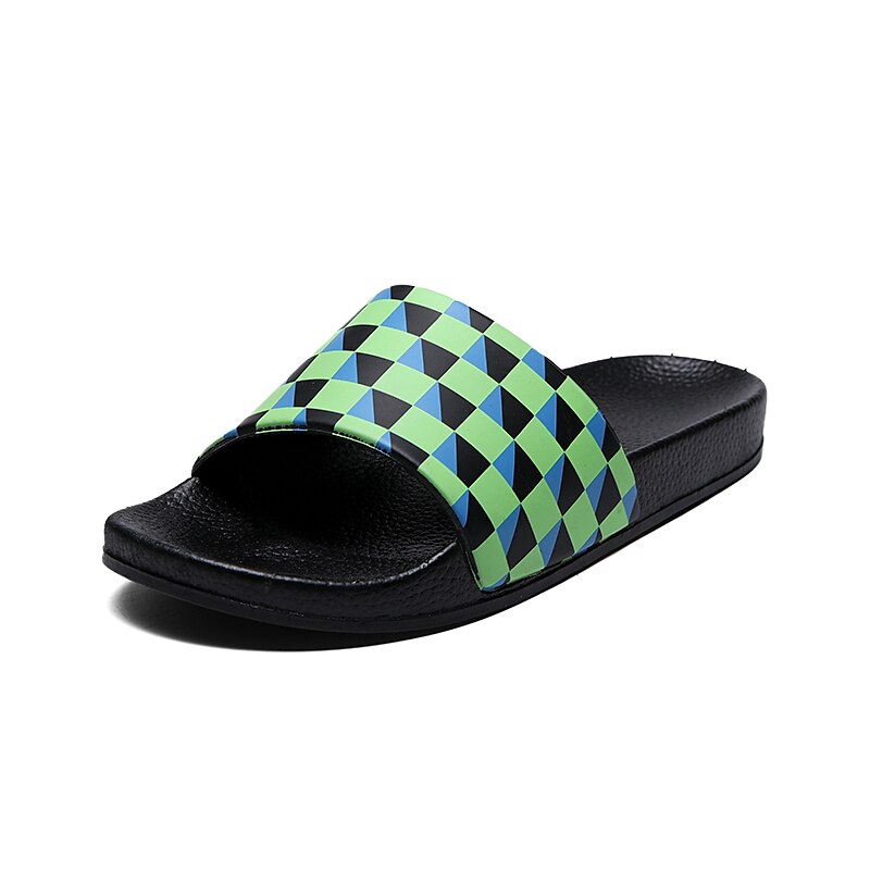 Vibrant Geometric Slide Sandals