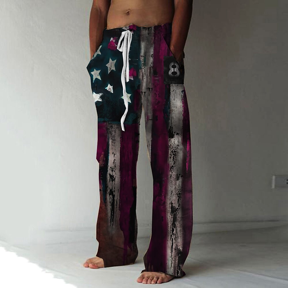 American Flag Trousers Pants