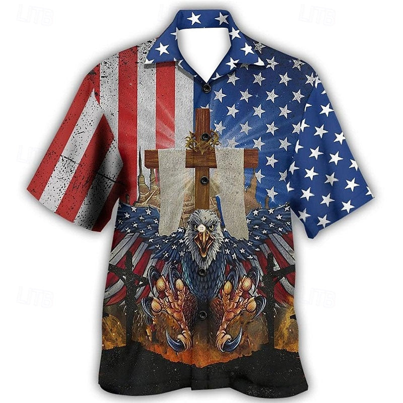 American Independence Day Eagle Flag Shirt