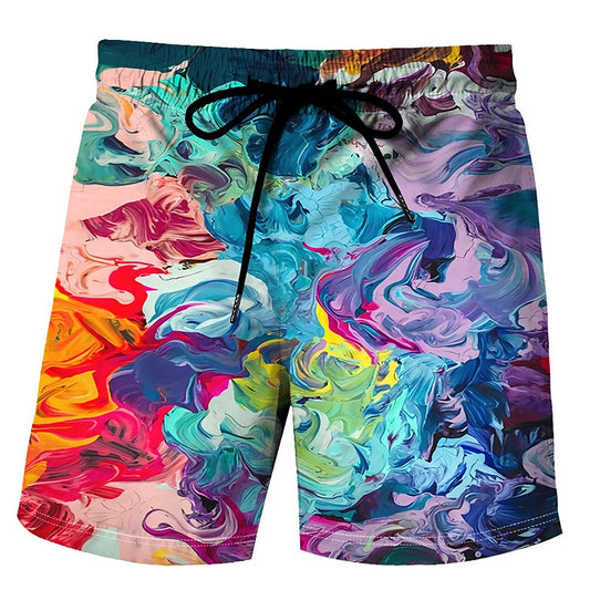 Watercolor Swimming Trunks Board Shorts