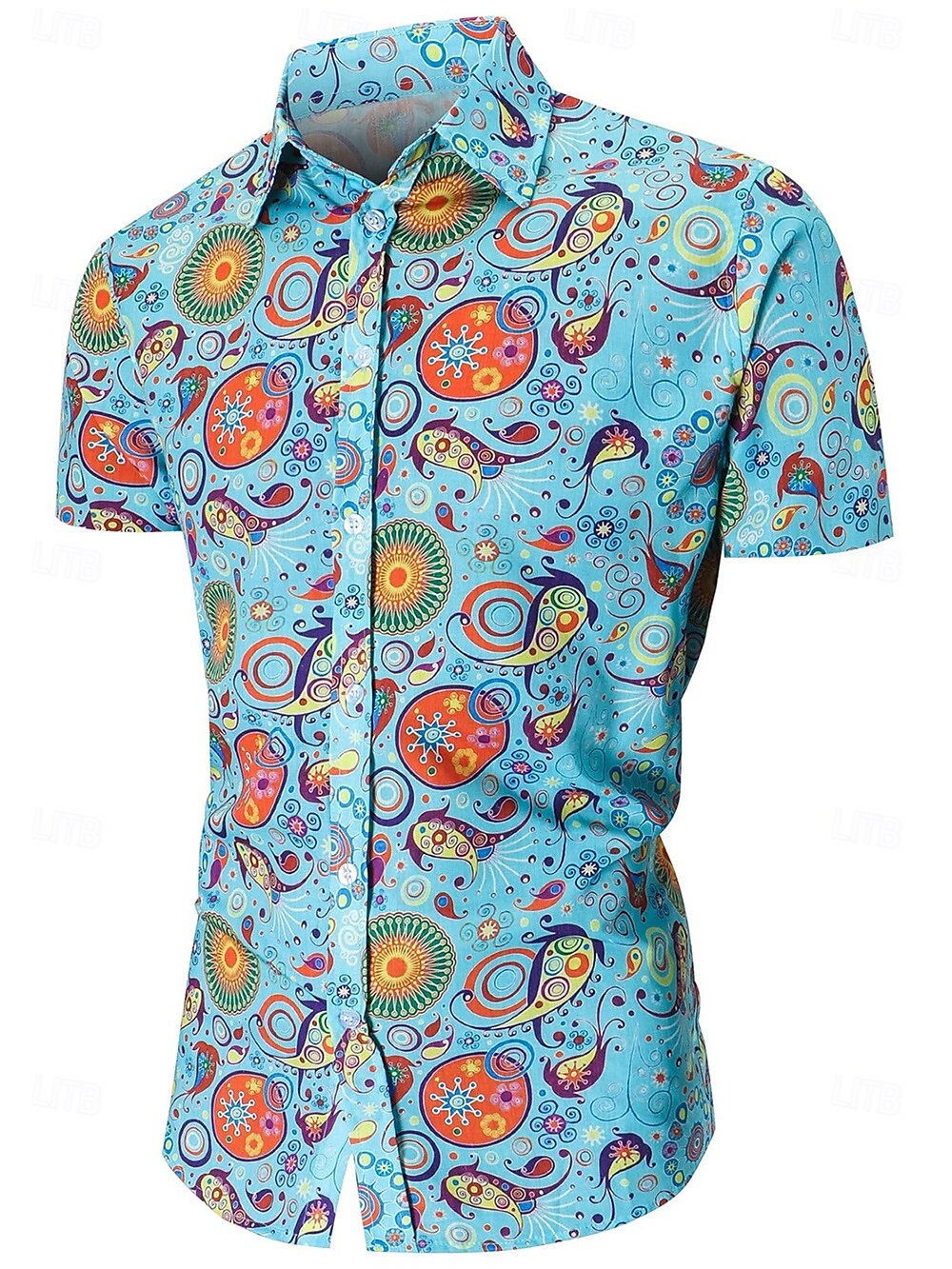 70s Retro Bohemian Aloha Shirt