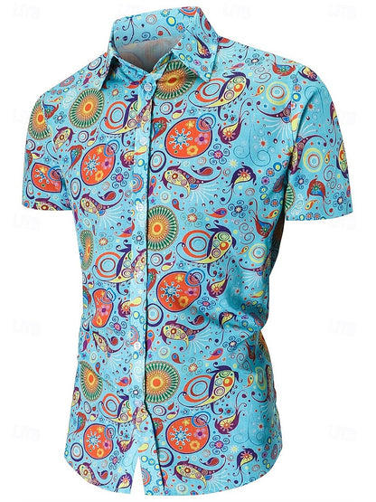 70s Retro Bohemian Aloha Shirt