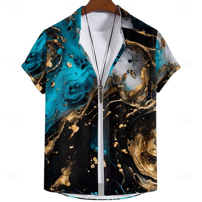 Geometric and Galaxy Design Shirt