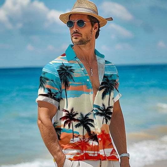 Tropical Coconut Tree Beachwear Shirt