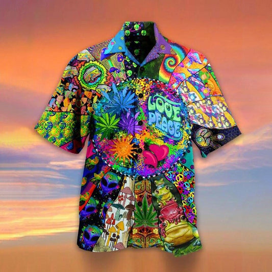 Colorful Mushroom Aloha Shirt