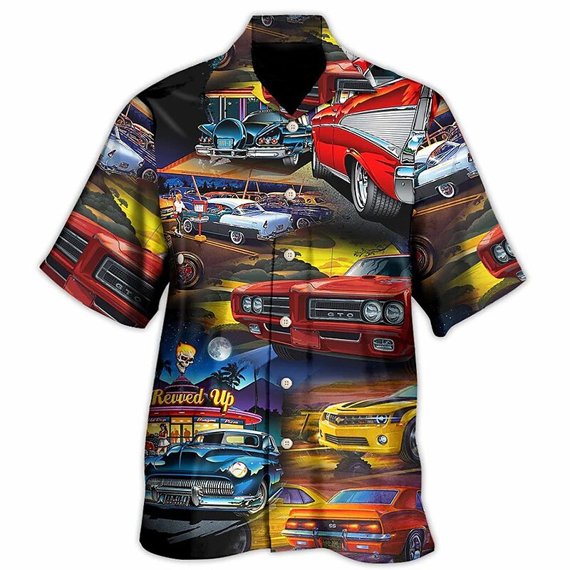 Car Summer Hawaiian Aloha Shirt