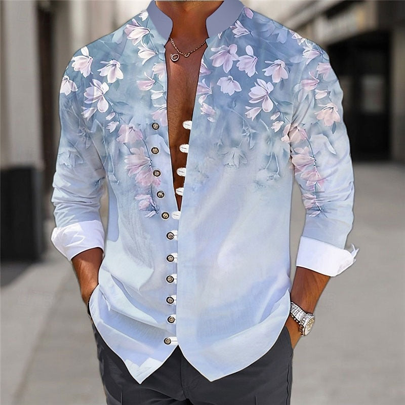 Floral Linen Aloha Shirt