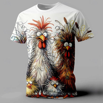 Funny Rooster Graphic T-Shirt