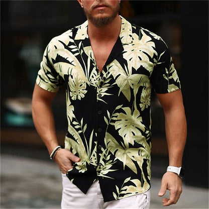 Floral Palm Leaf Tropical Plants Shirt