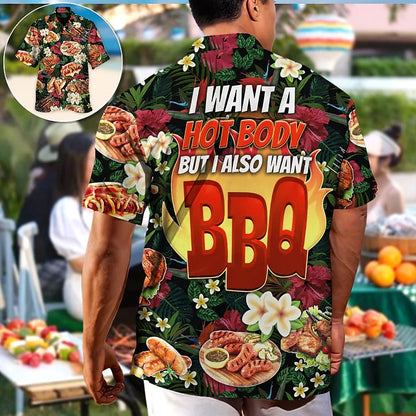 Food Letter Barbecue Aloha Shirt