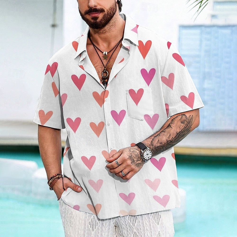 Valentine's Day Heart Casual Shirt