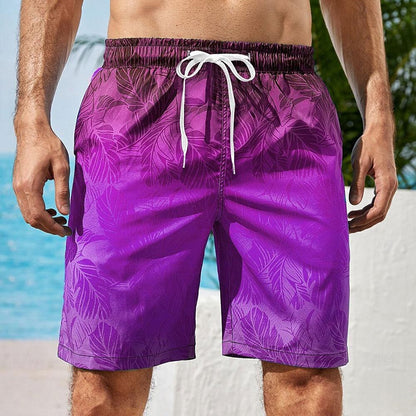 Gradient Graphic Prints Swimming Shorts