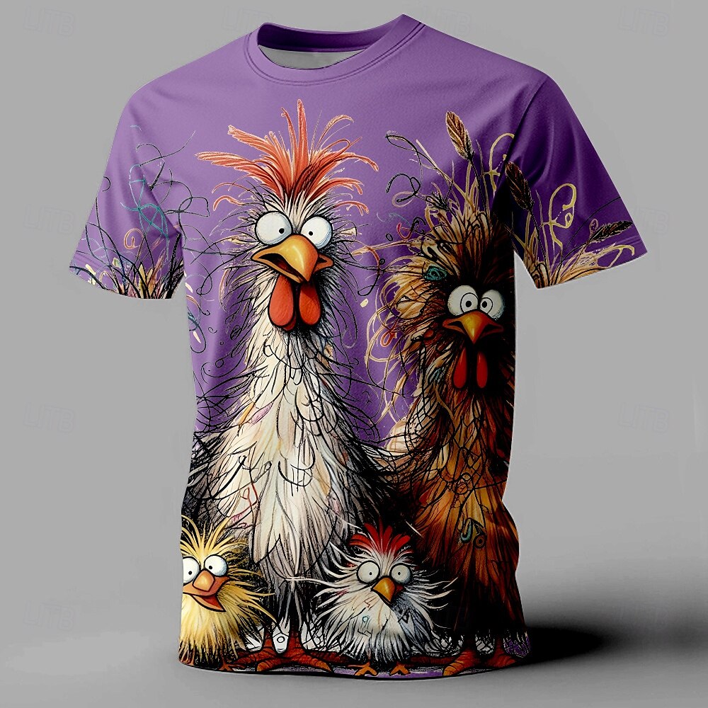 Funny Rooster Graphic T-Shirt