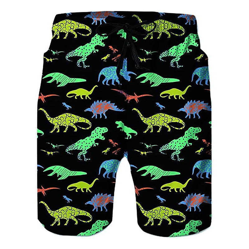 Graphic Cartoon Unicorn Swimming Shorts