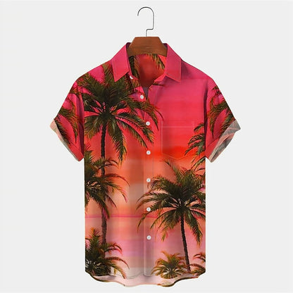 Camiseta con plantas tropicales y palmeras