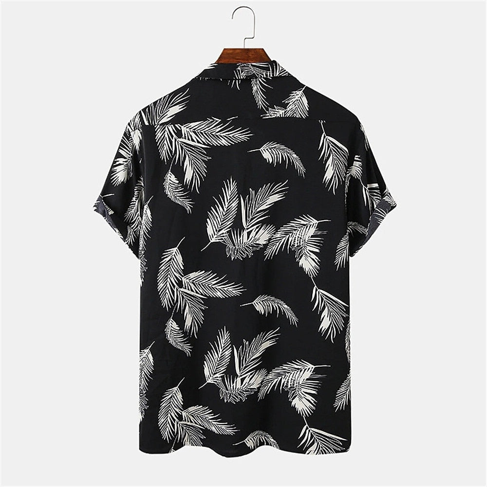 Feather Tropical Camp Collar Shirt