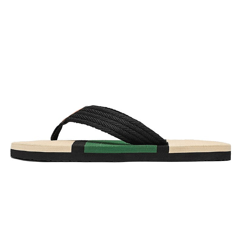 Colorblocked Mesh Strap Flip Flops