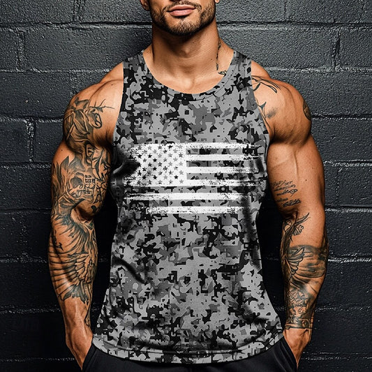 Patriotic Camo Sleeveless Top