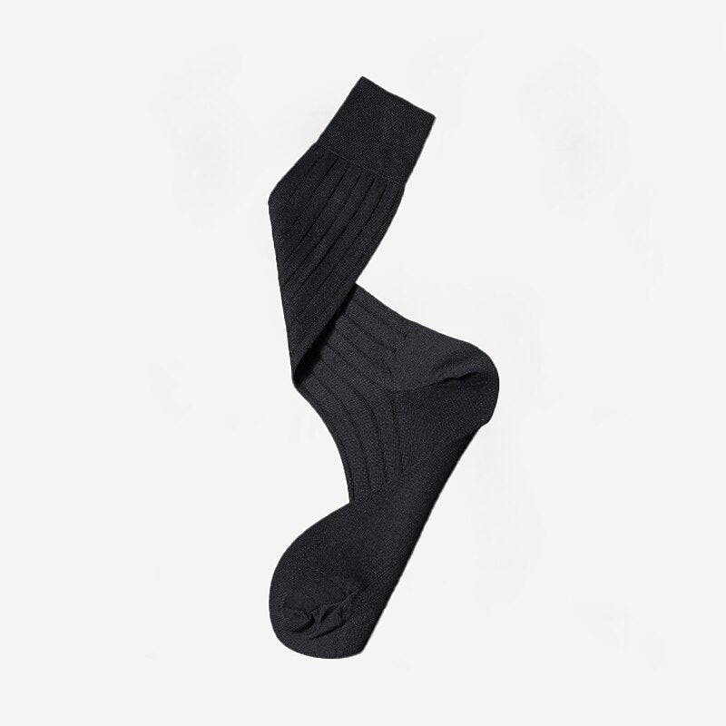 Classic Solid Color Knit Socks