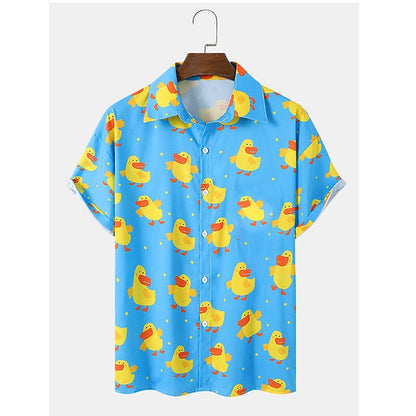 Summer Hawaiian Animal Duck Shirt