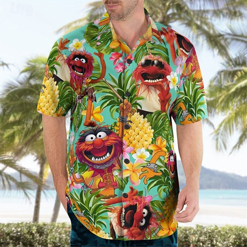 Pineapple Graphic Hawaiian Shirt