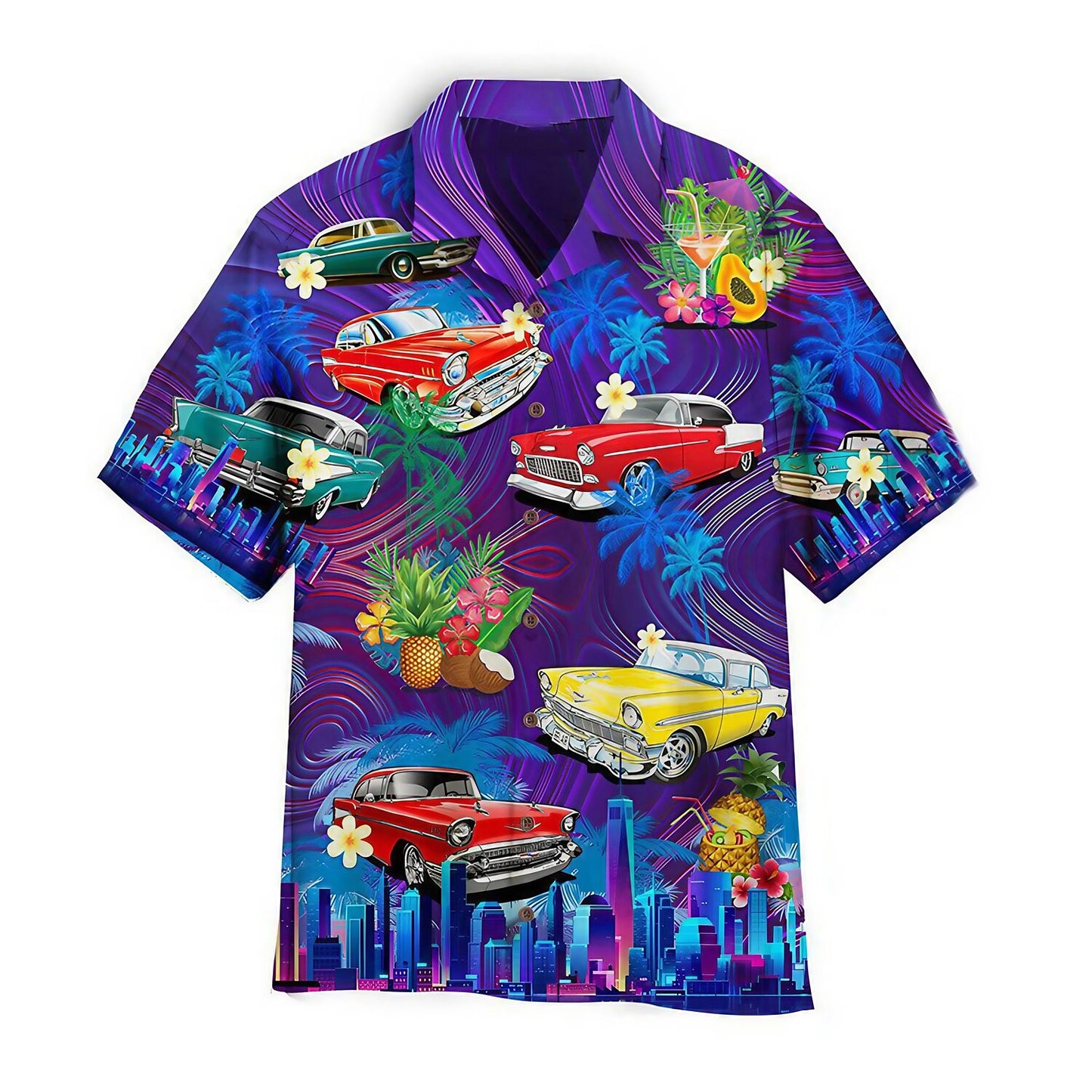 Summer Hawaiian Floral Car Shirt