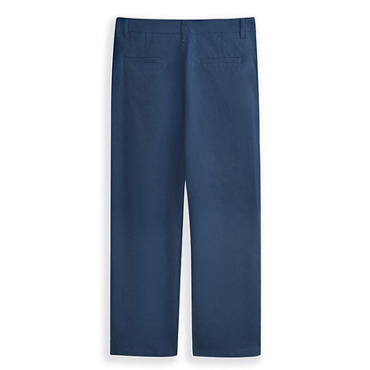 Linen Straight-Leg Dress Pants