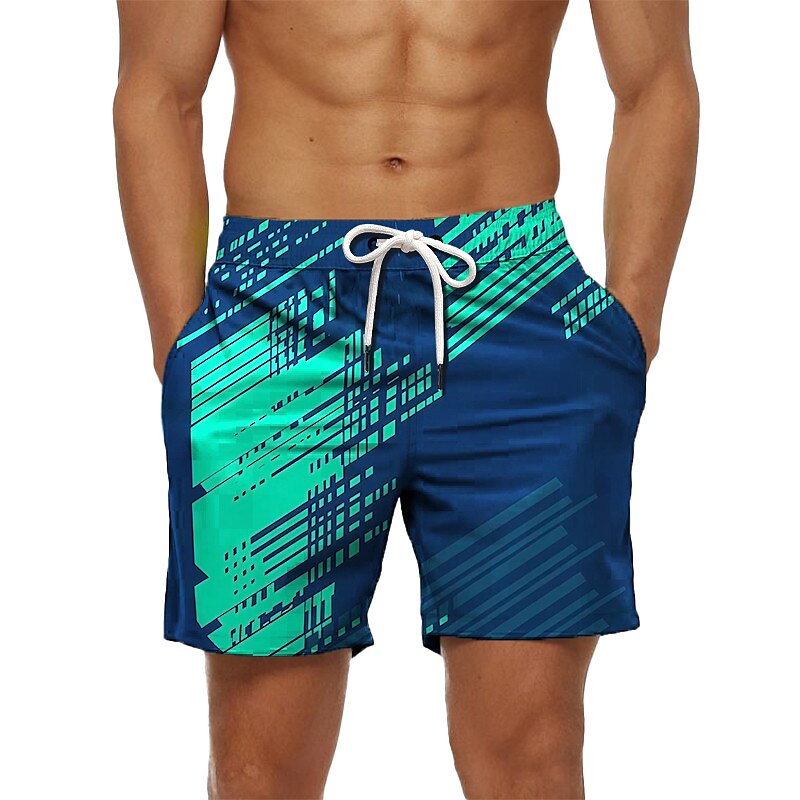 Graphic Prints Geometry Swimming Shorts