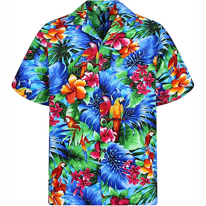 Floral Tropical Flowers Palm Leaf Shirt