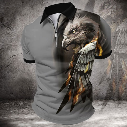 Eagle 3D Zip Polo Shirt