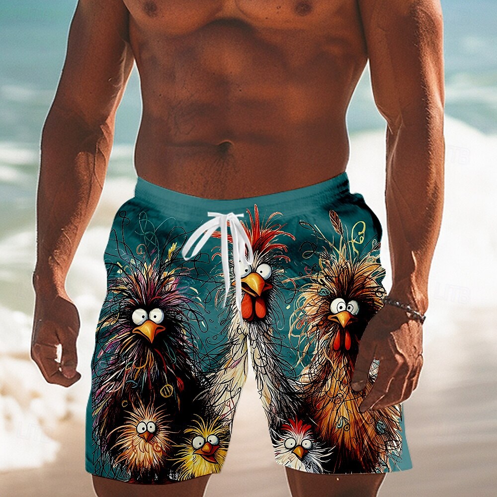 Animal Chick Swimming Trunks Board Shorts