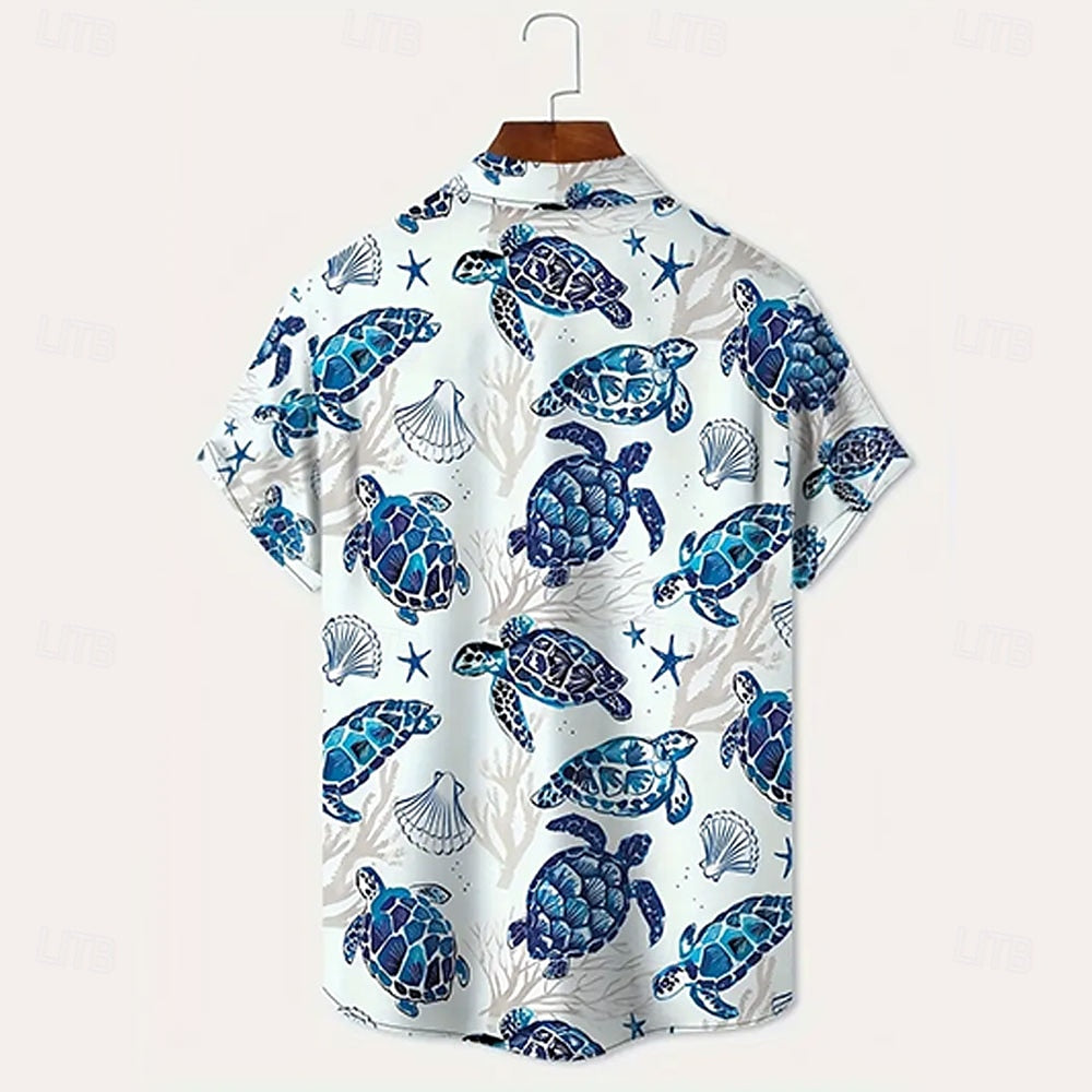 Turtle Sea Creatures Aloha Shirt