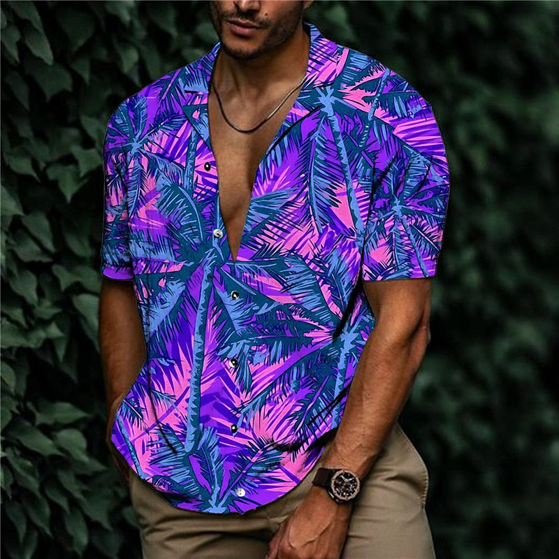 Tropical Coconut Tree Aloha Shirt