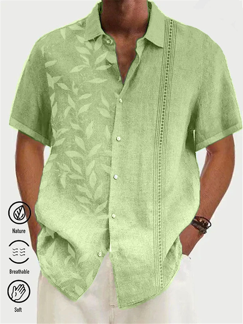 Gradient Leaves Aloha Shirt