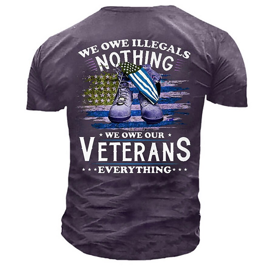 Patriotic Flag Slogan T-Shirt