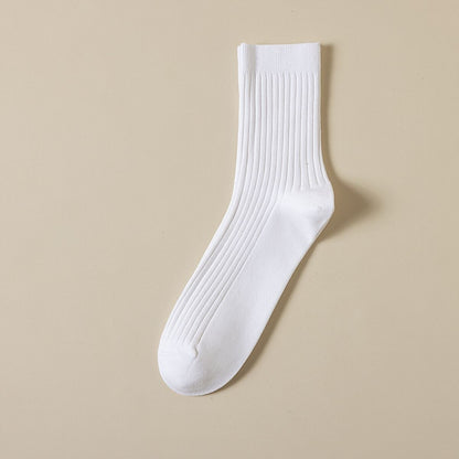 Solid Color 100% Cotton Socks