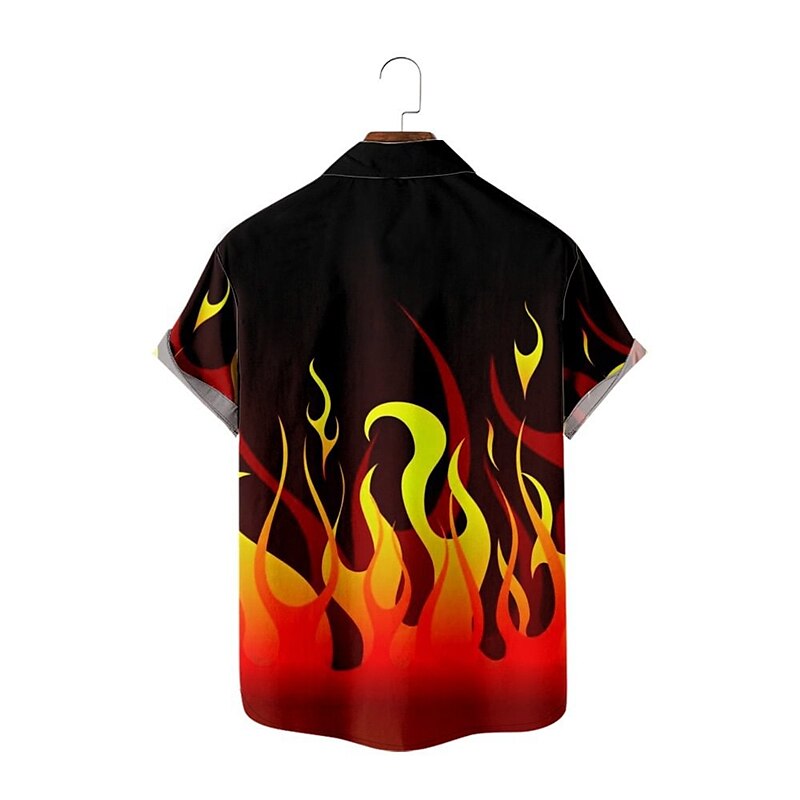 Abstract Daily Wear Flame Shirt