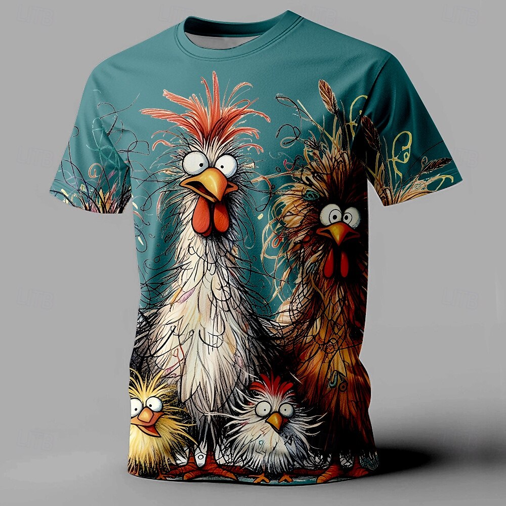 Funny Rooster Graphic T-Shirt