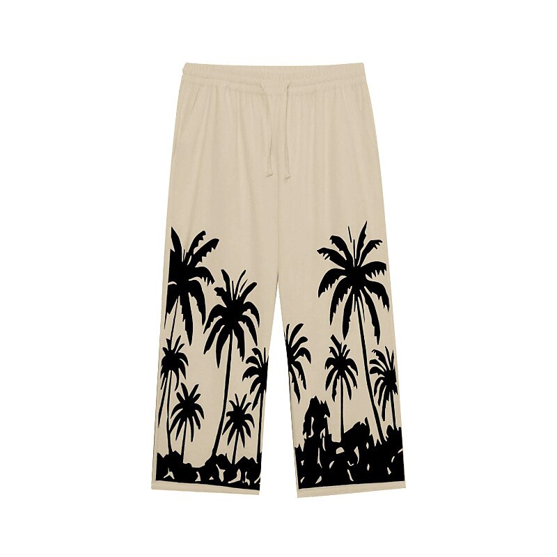 Coconut Tree Linen Baggy Pants