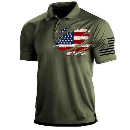 US Flag Veterans Polo Shirt