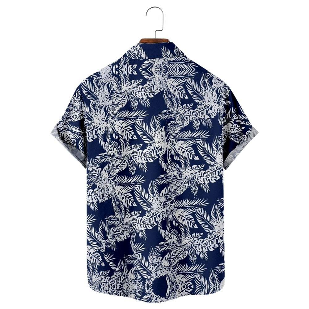 Floral Graphic Palm Leaf Shirt