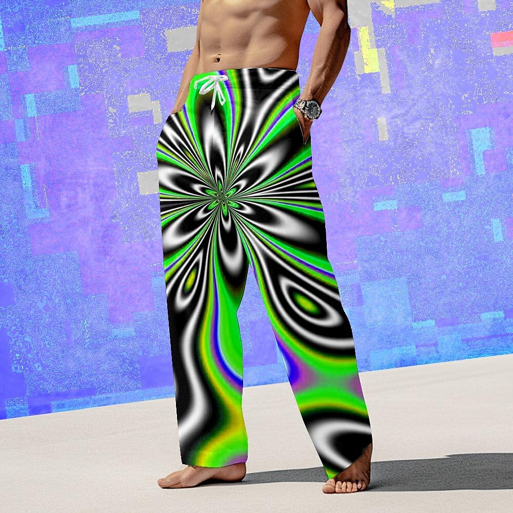 Trousers  3D Graphic Vacation Casual Pants