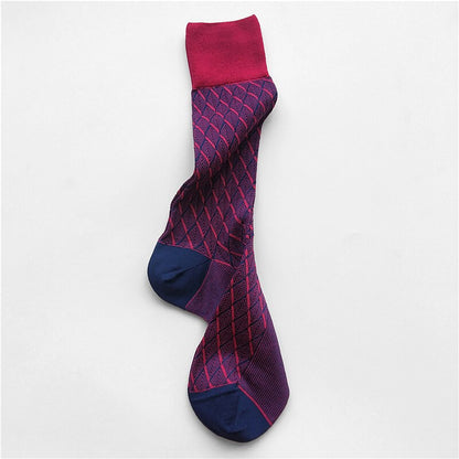 Plaid Checkered Geometry  Socks