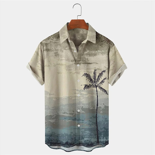 Camiseta con plantas tropicales y palmeras